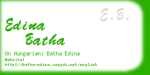 edina batha business card